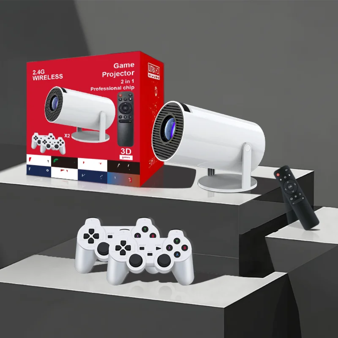 Proyector Gamer Smart + 2 Joystick + Control + 10.000 Juegos